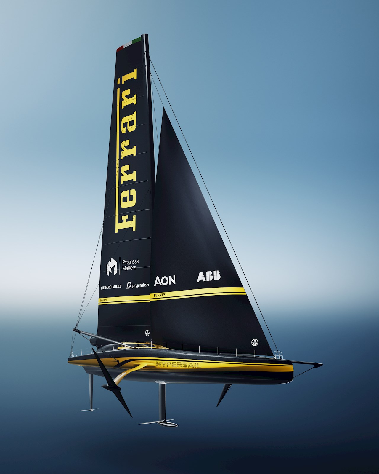 ABB se alía con Ferrari Hypersail para llevar la corriente continua a nuevos límites.