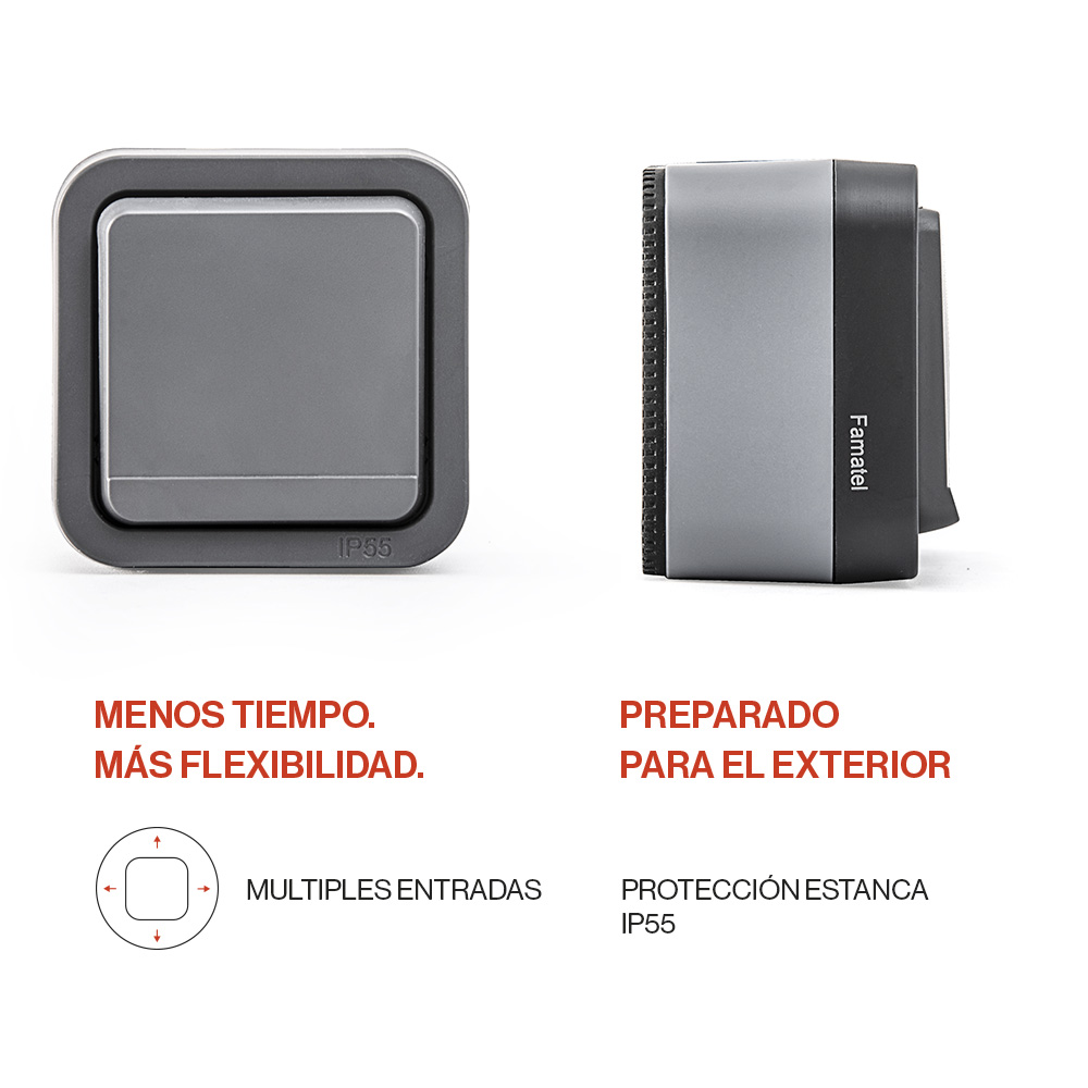 Famatel presenta AQUARIS, su nueva gama de mecanismos estancos y soluciones para exterior.