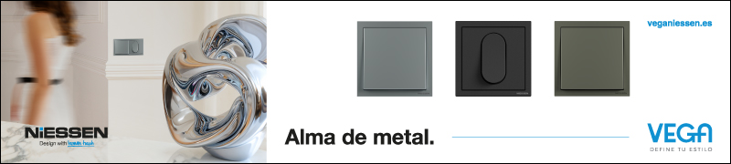 Niessen amplía Vega y Alter Vega con nuevos acabados metálicos en Acero, Níquel y Carbono.
