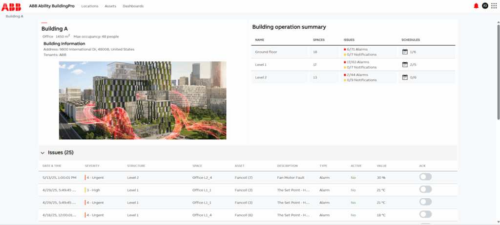 ABB Ability™ BuildingPro: una plataforma para descarbonizar y digitalizar la operación de edificios.