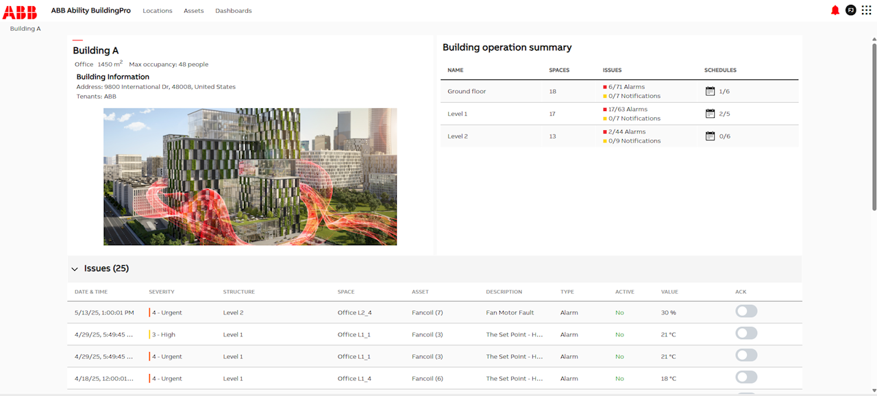 ABB Ability™ BuildingPro: una plataforma para descarbonizar y digitalizar la operación de edificios.
