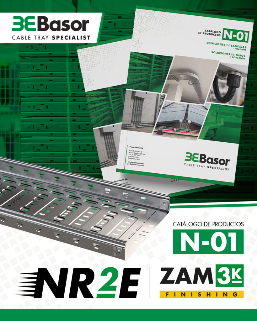 BasorTray NR2E ZAM3K: protección reforzada frente a la corrosión para instalaciones exigentes.