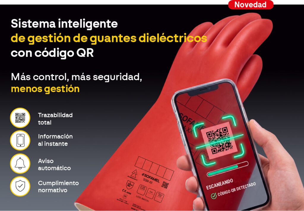 SOFAMEL digitaliza la gestión de los EPI con un sistema inteligente para guantes dieléctricos.