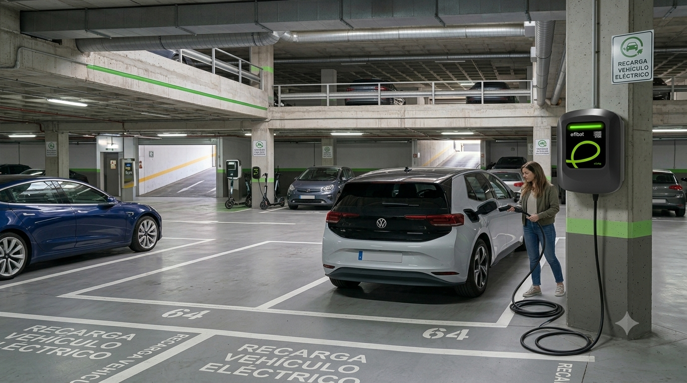 EFIBAT presenta EFIPLUG WALL-MINI: nuevo punto de recarga compacto para vehículos eléctricos en instalaciones domésticas.