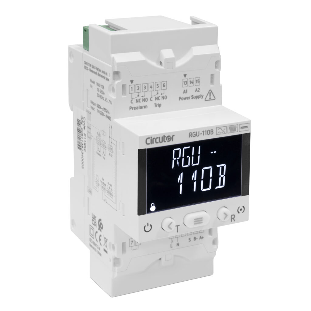Circutor presenta RGU-110B y transformadores WB: protección diferencial tipo B con selectividad de tipo hasta 4.000 A.