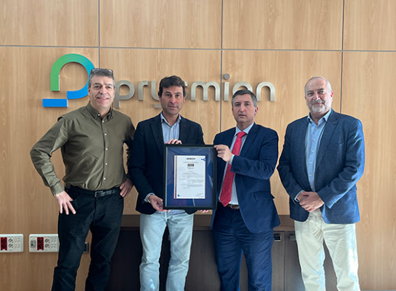 Prysmian, primera empresa del sector en obtener el certificado AENOR para un proyecto de Economía Circular para cables y conductores eléctricos