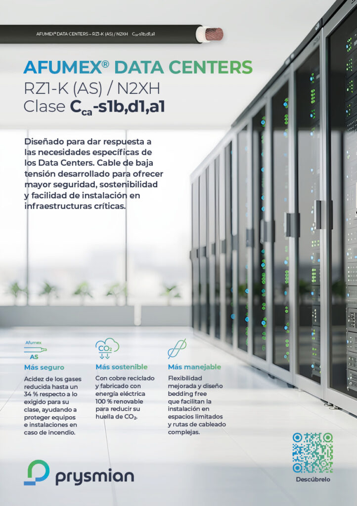 Prysmian presenta su nuevo catálogo para Data Centers con una oferta integral para infraestructuras energéticas.